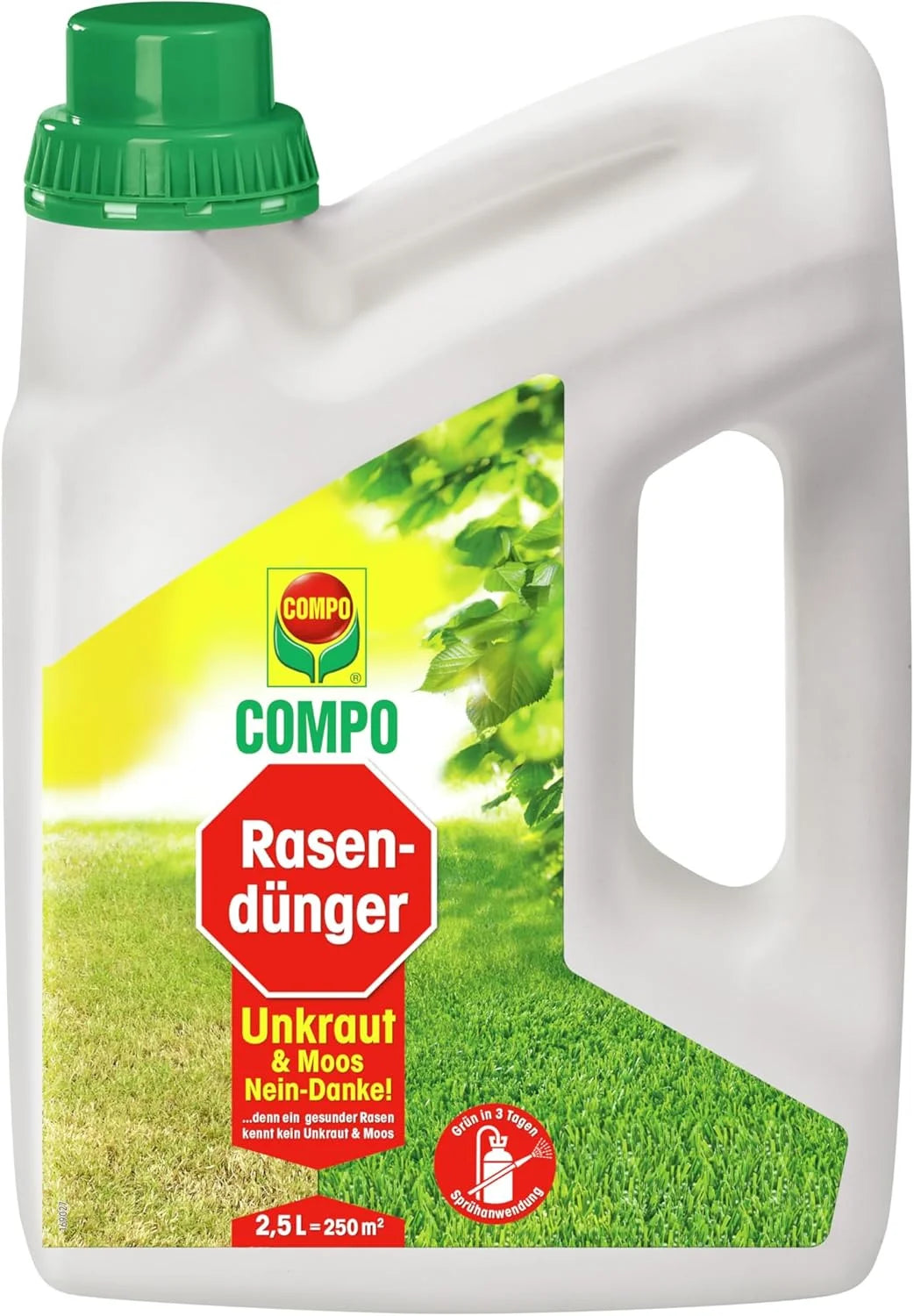 Engrais pour pelouse COMPO Désherbant et anti-mousse 2,5L