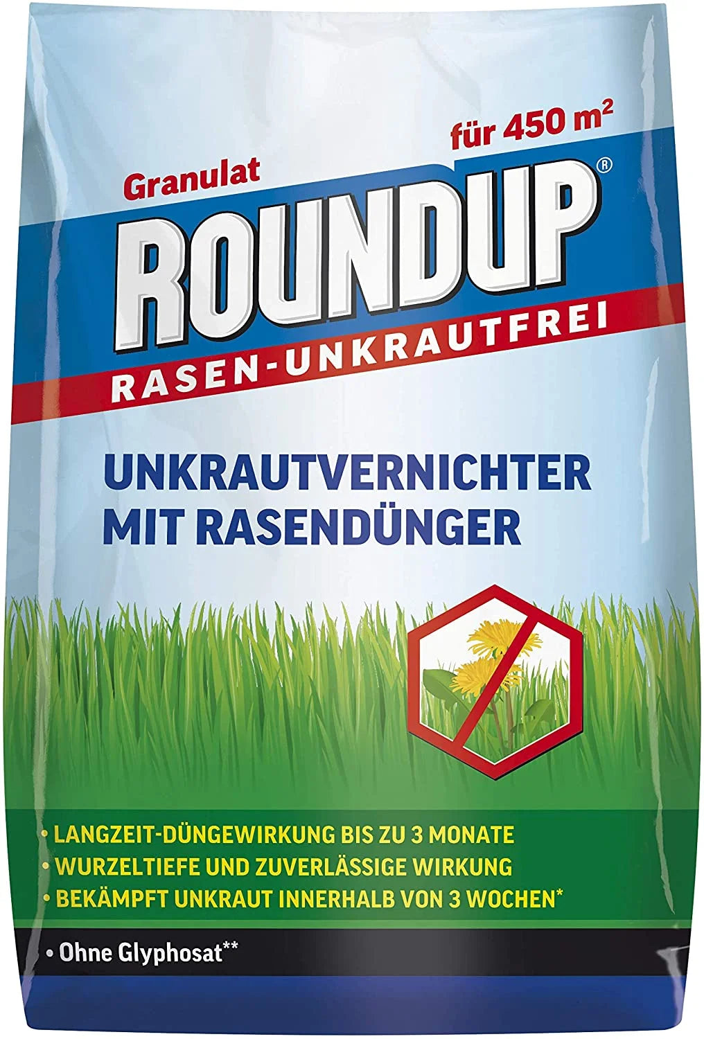 Désherbant Roundup pour pelouse avec engrais, 9 kg