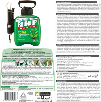 Désherbant ROUNDUP Système de pulvérisation à pression totale 2,5 l