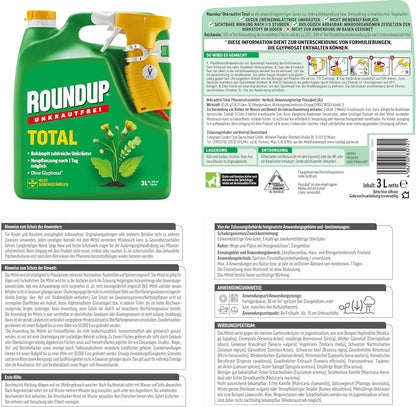 Désherbant ROUNDUP TOTAL en flacon pulvérisateur de 3L
