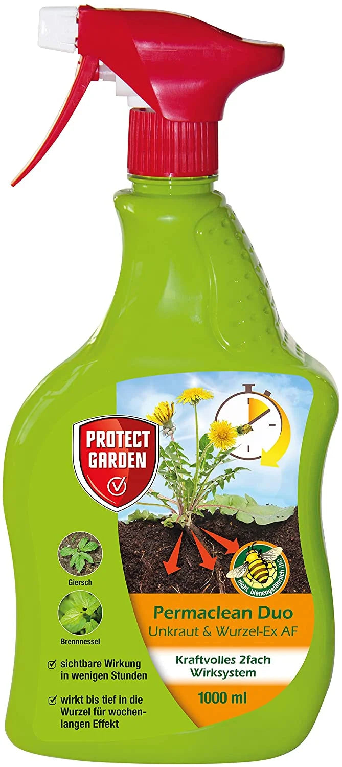 Protect Garden Permaclean Duo – Éliminateur de Mauvaises Herbes & Racines AF 1 L