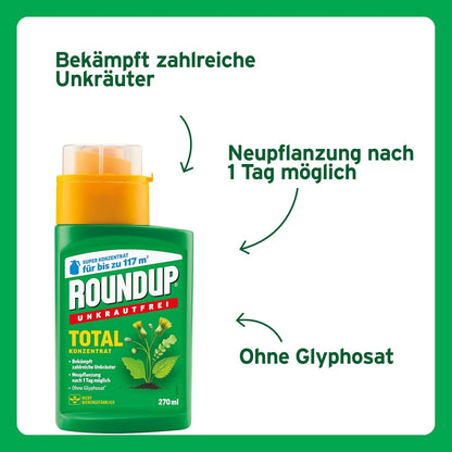 Désherbant ROUNDUP TOTAL Concentré 270 ml
