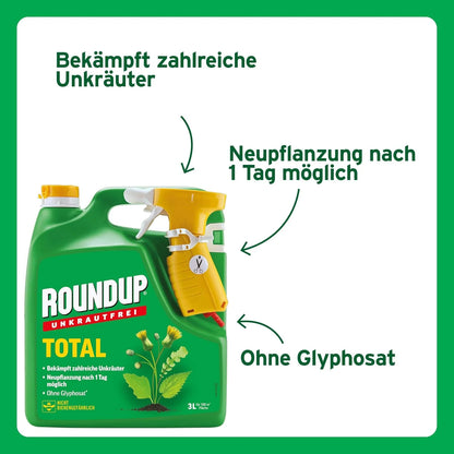 Désherbant ROUNDUP TOTAL en flacon pulvérisateur de 3L