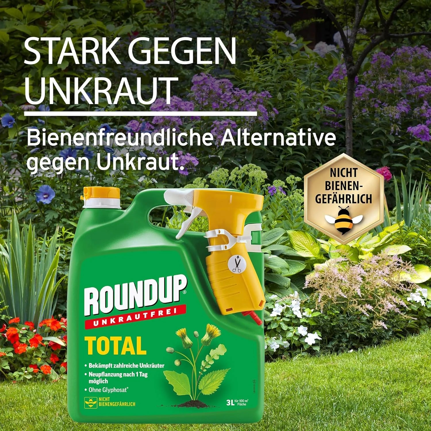 Désherbant ROUNDUP TOTAL en flacon pulvérisateur de 3L