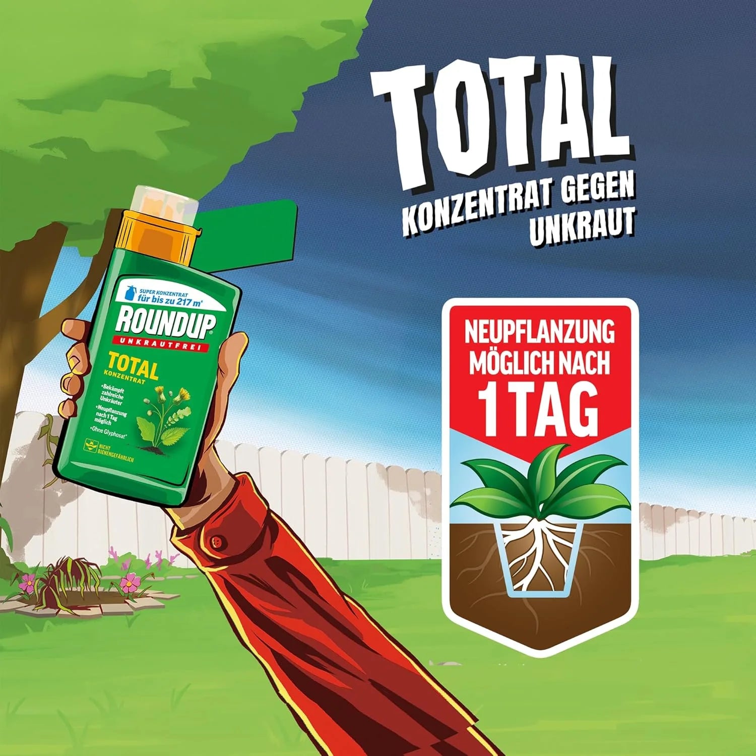 Désherbant ROUNDUP TOTAL Concentré 270 ml