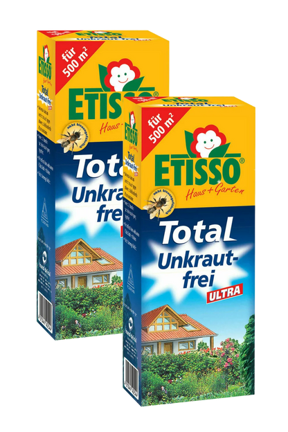 Frunol Etisso ULTRA 360° (successeur du Roundup Universal) – Éradication Totale des Mauvaises Herbes 2 x 250 ml
